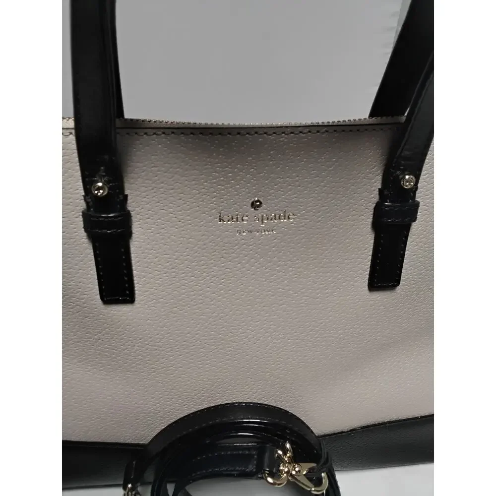 Kate Spade New York Grove Street Domed Handle Satchel Crossbody Black & Ecru